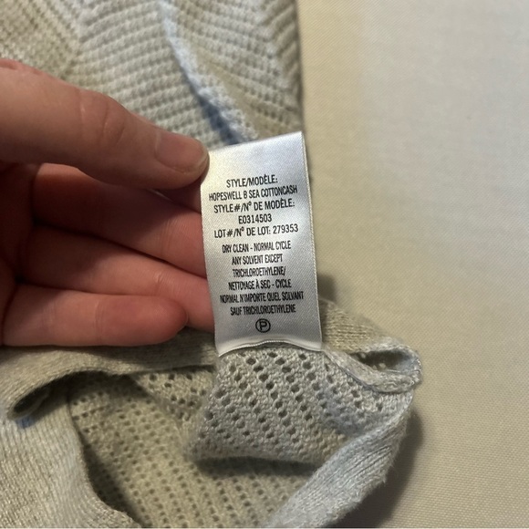 Theory Women Tunic Top Sea Cottoncash Hopeswell Tank Crochet Knit Size Small - Picture 4 of 6